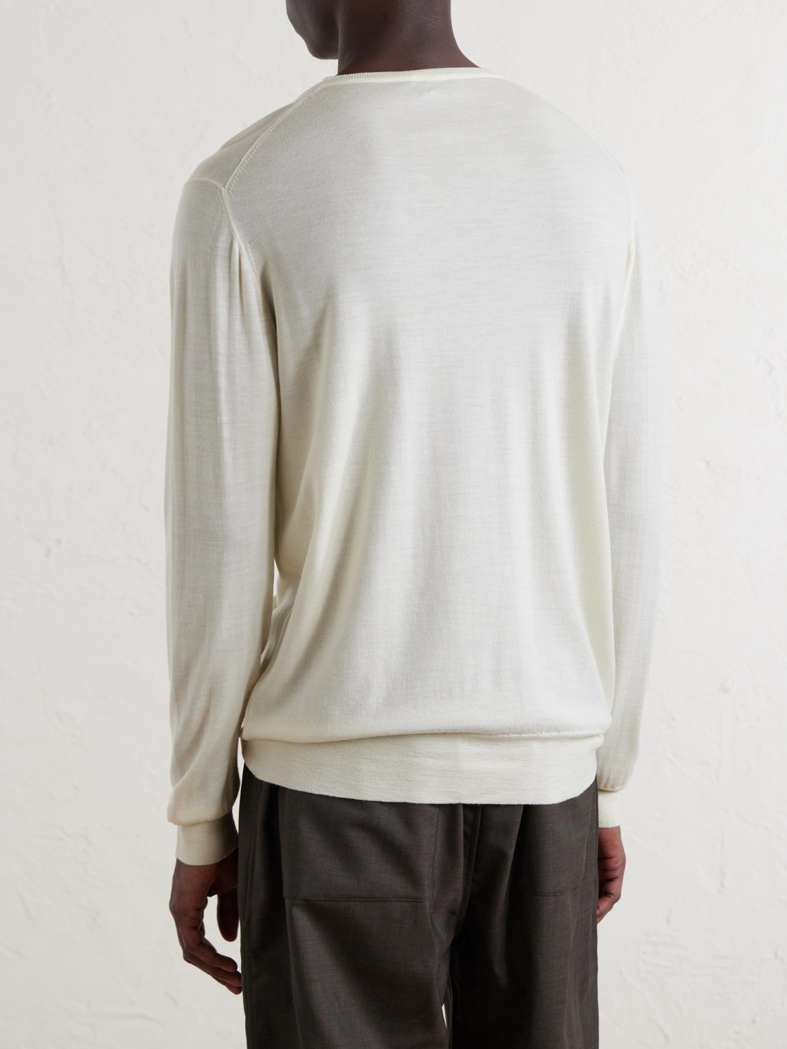  William Lockie - Merino Wool Sweater - Men - Neutrals - S 