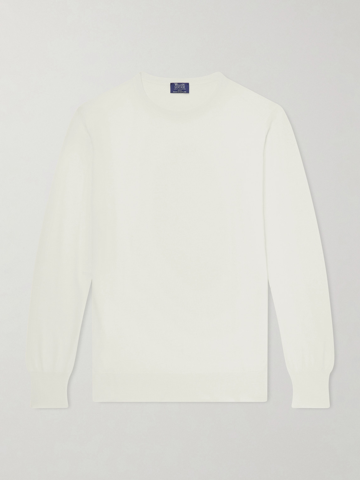 William Lockie Merino Wool Sweater In White