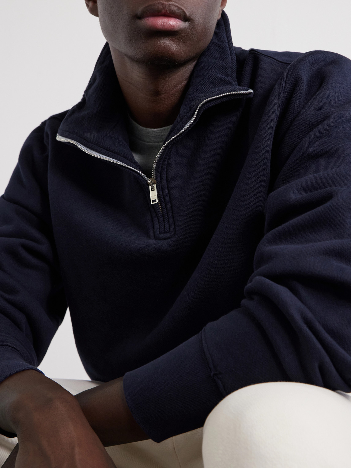 Yacht Heavyweight Cotton-Jersey Half-Zip Sweatshirt