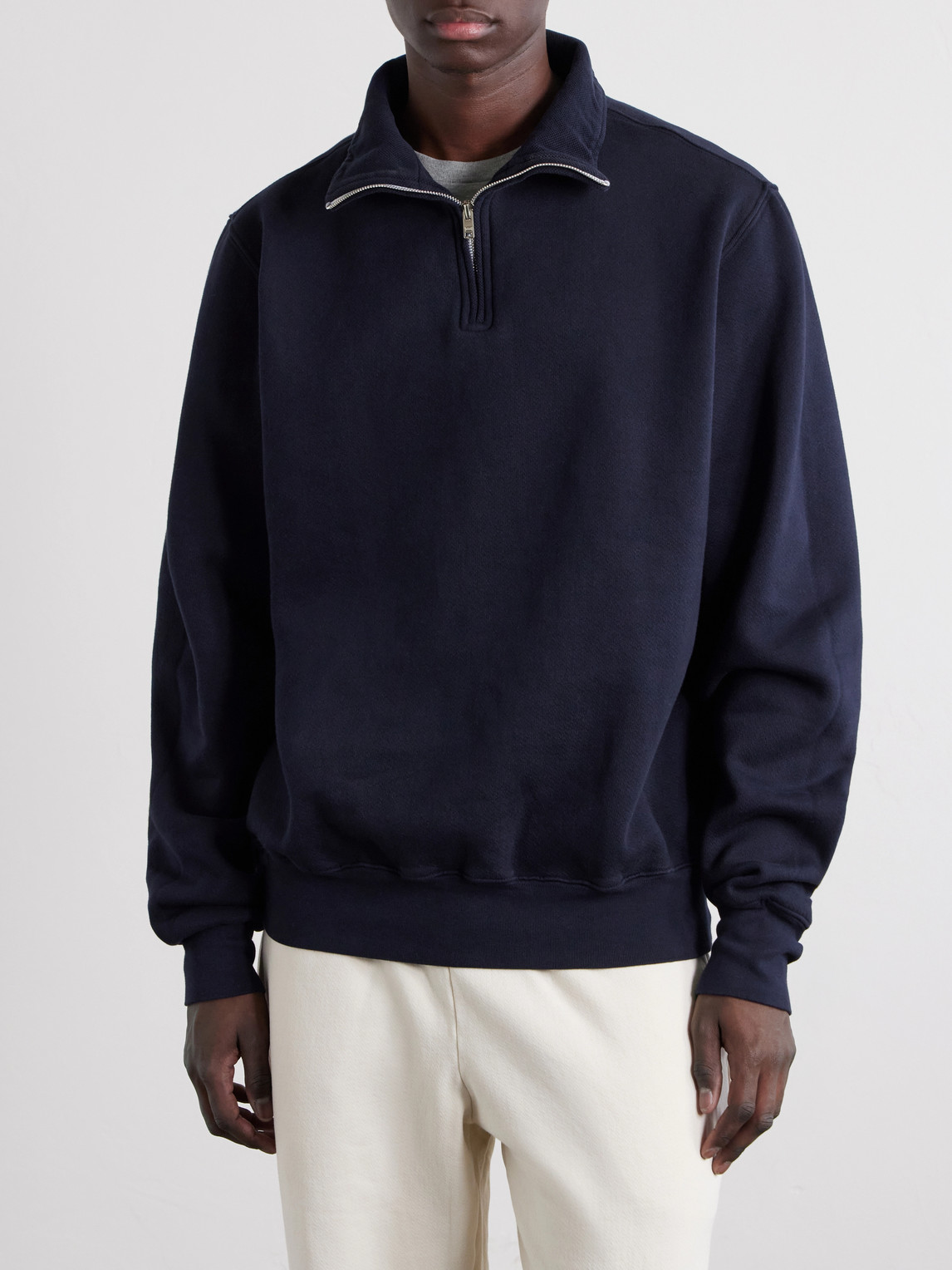 Yacht Heavyweight Cotton-Jersey Half-Zip Sweatshirt