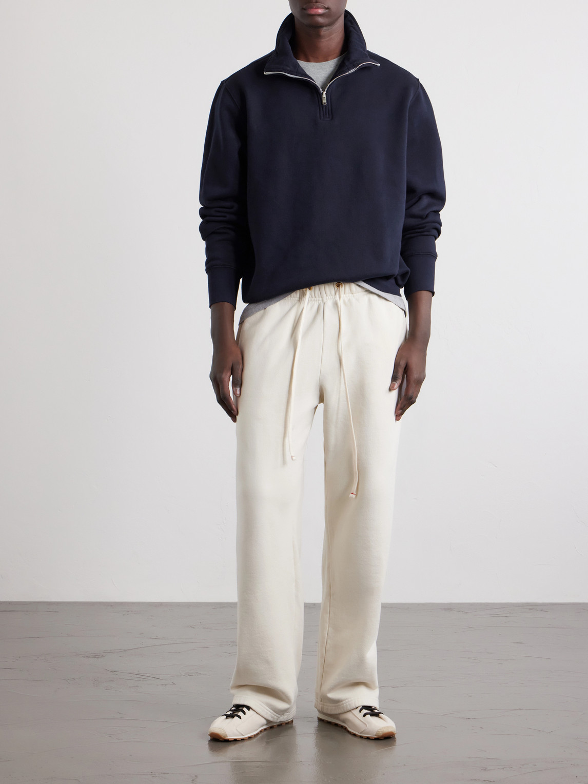 Yacht Heavyweight Cotton-Jersey Half-Zip Sweatshirt