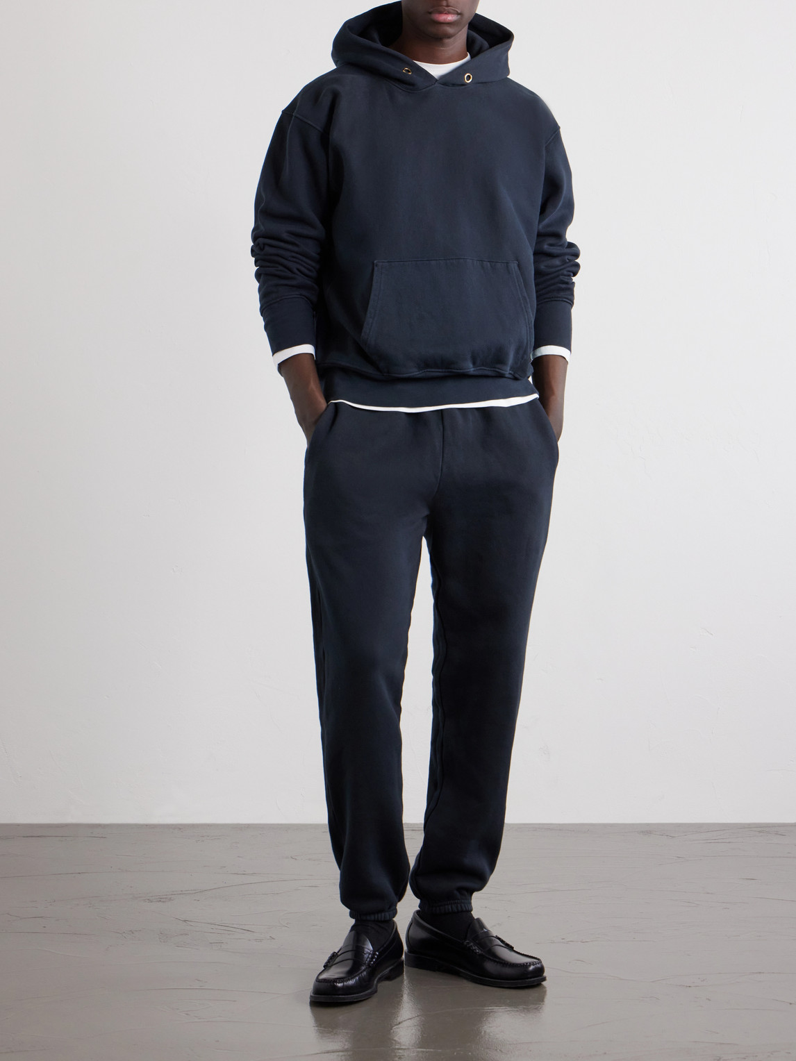 Heavyweight Structured-Fleece Cotton-Jersey Sweatpants