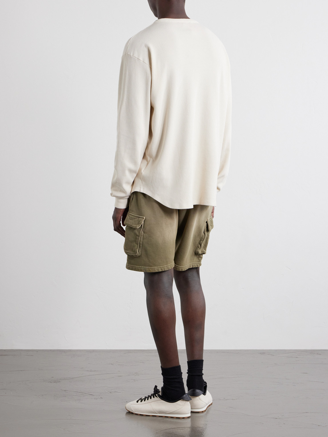 Thermal Baseball Cotton-Jersey Hem Tee