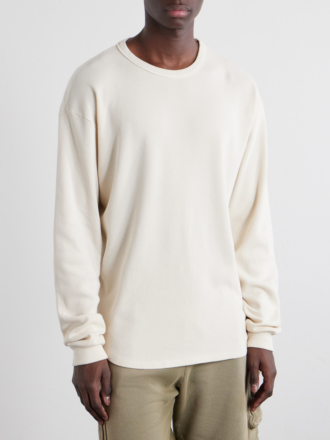 Thermal Baseball Cotton-Jersey Hem Tee