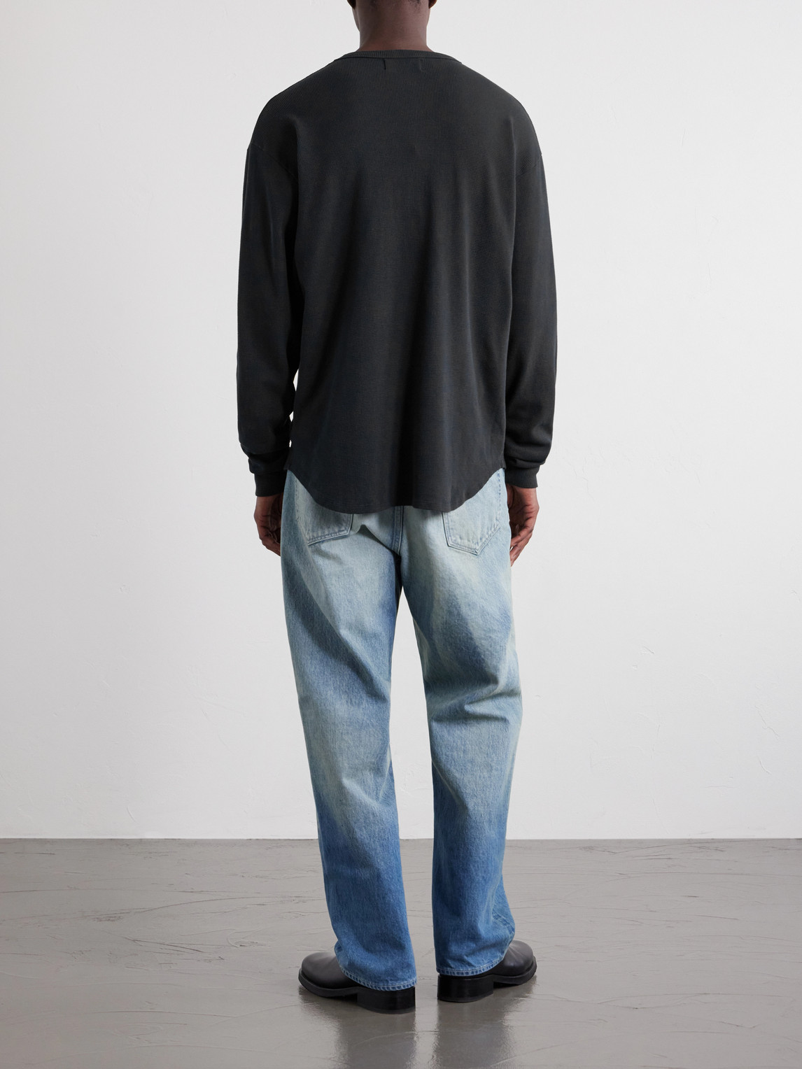 Thermal Waffle-Knit Cotton-Blend Sweater