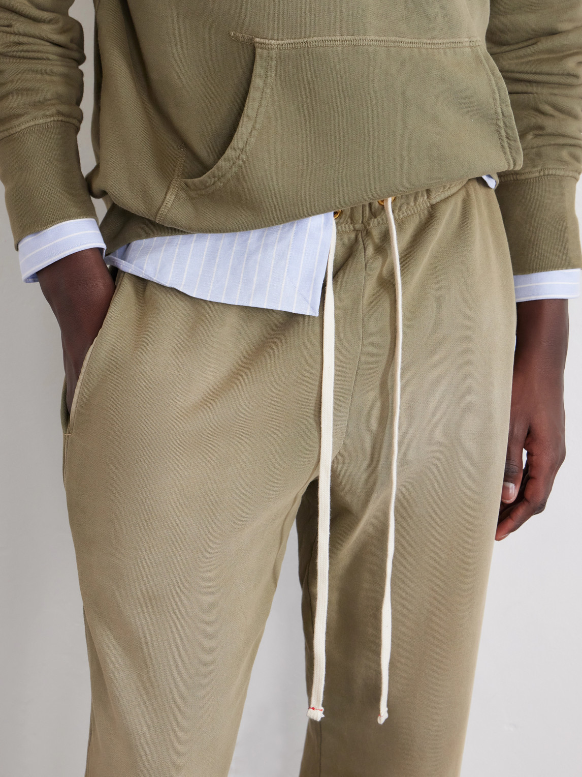 Straight-Leg French Terry-Cotton Sweatpants
