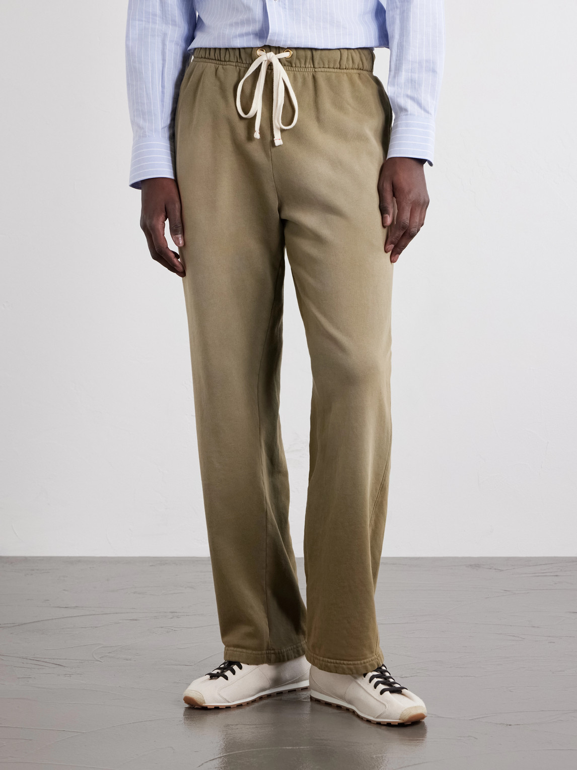 Straight-Leg French Terry-Cotton Sweatpants