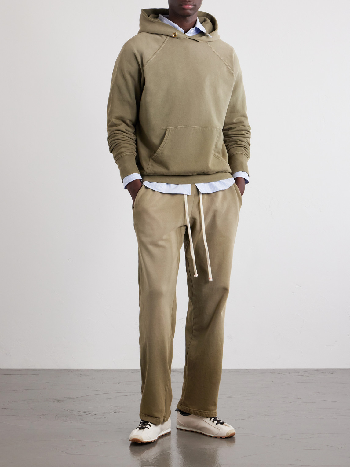 Straight-Leg French Terry-Cotton Sweatpants