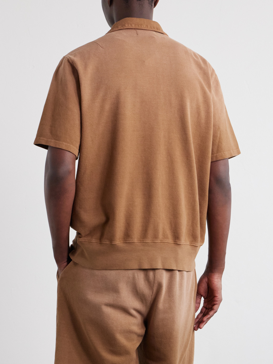 Banded Cotton-Piqué Tennis-Polo