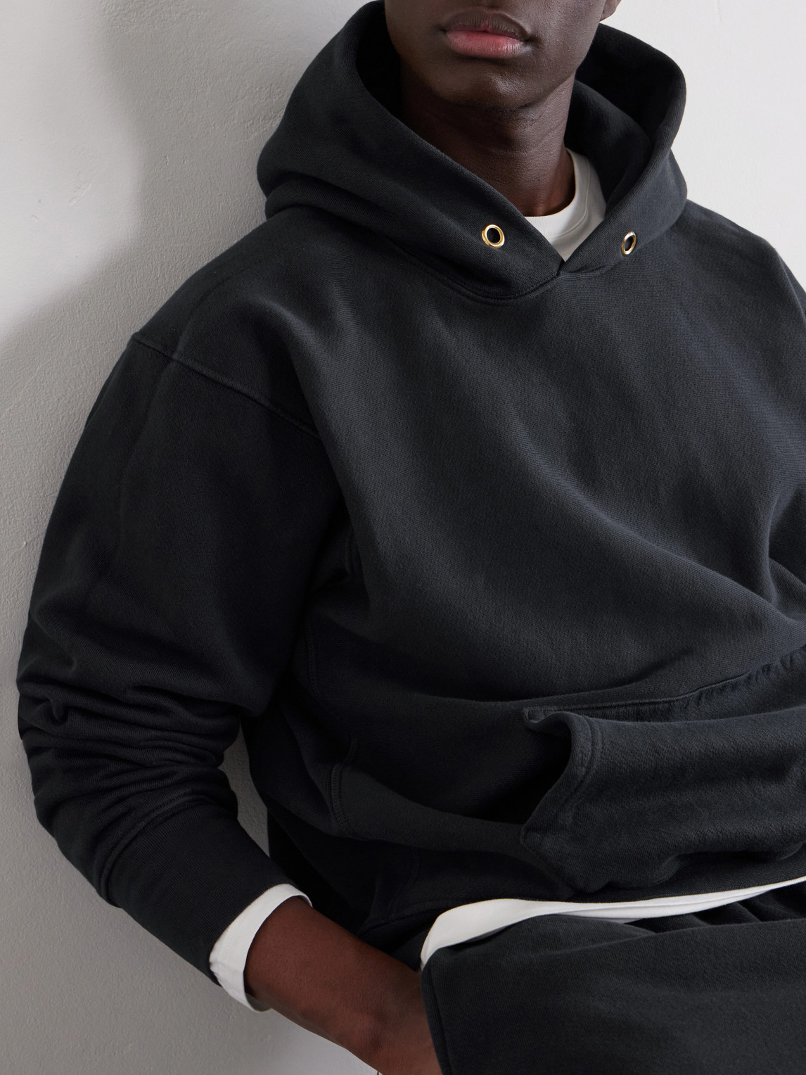Heavyweight Structured-Fleece Cotton-Jersey Hoodie