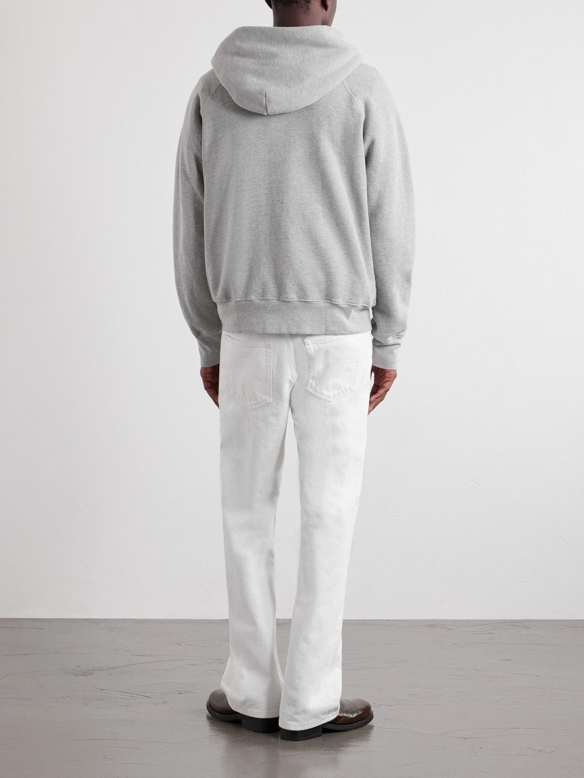 Heavyweight Cotton-Jersey Raglan Zip-Up Hoodie