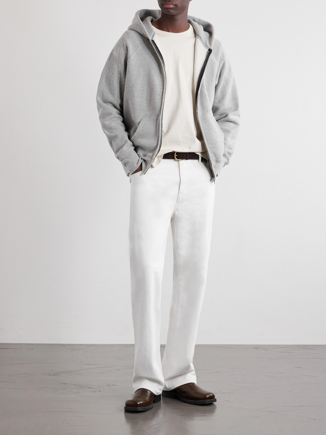 Heavyweight Cotton-Jersey Raglan Zip-Up Hoodie