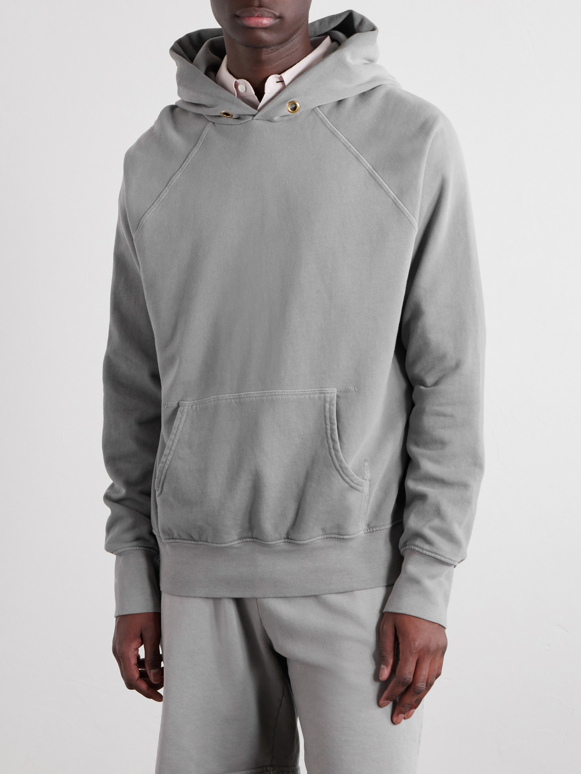 French Terry-Cotton Raglan Hoodie