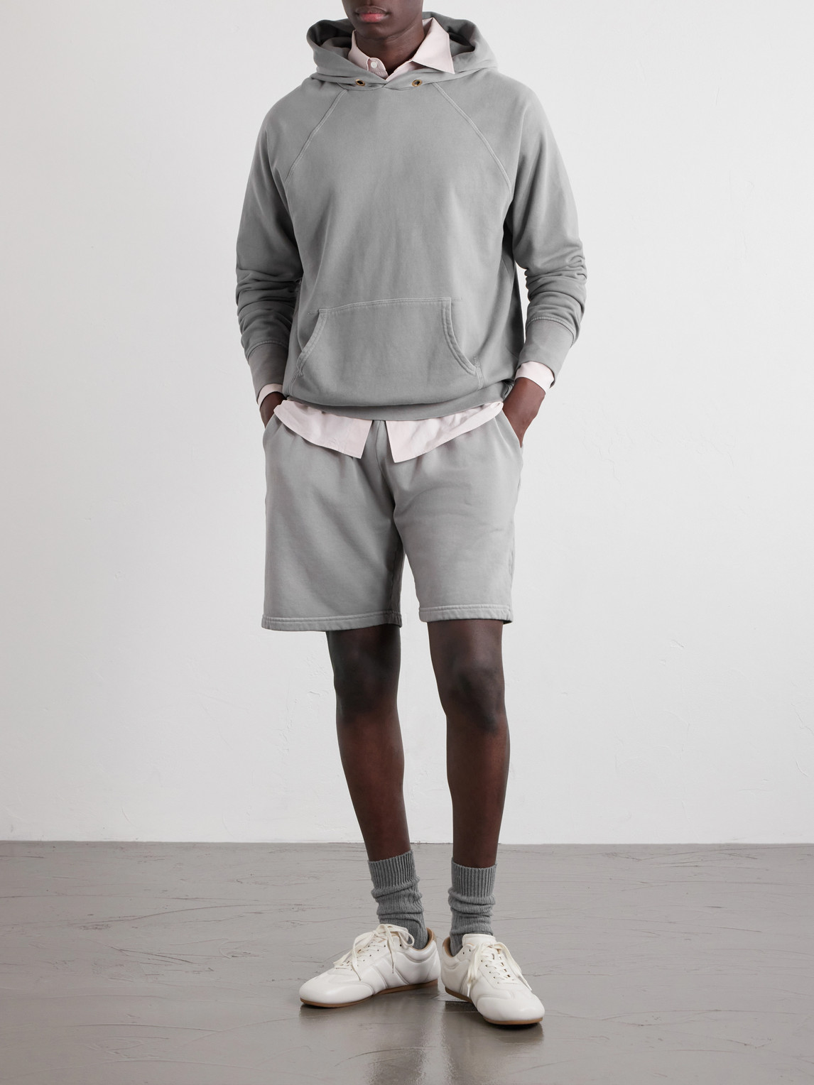 French Terry-Cotton Raglan Hoodie