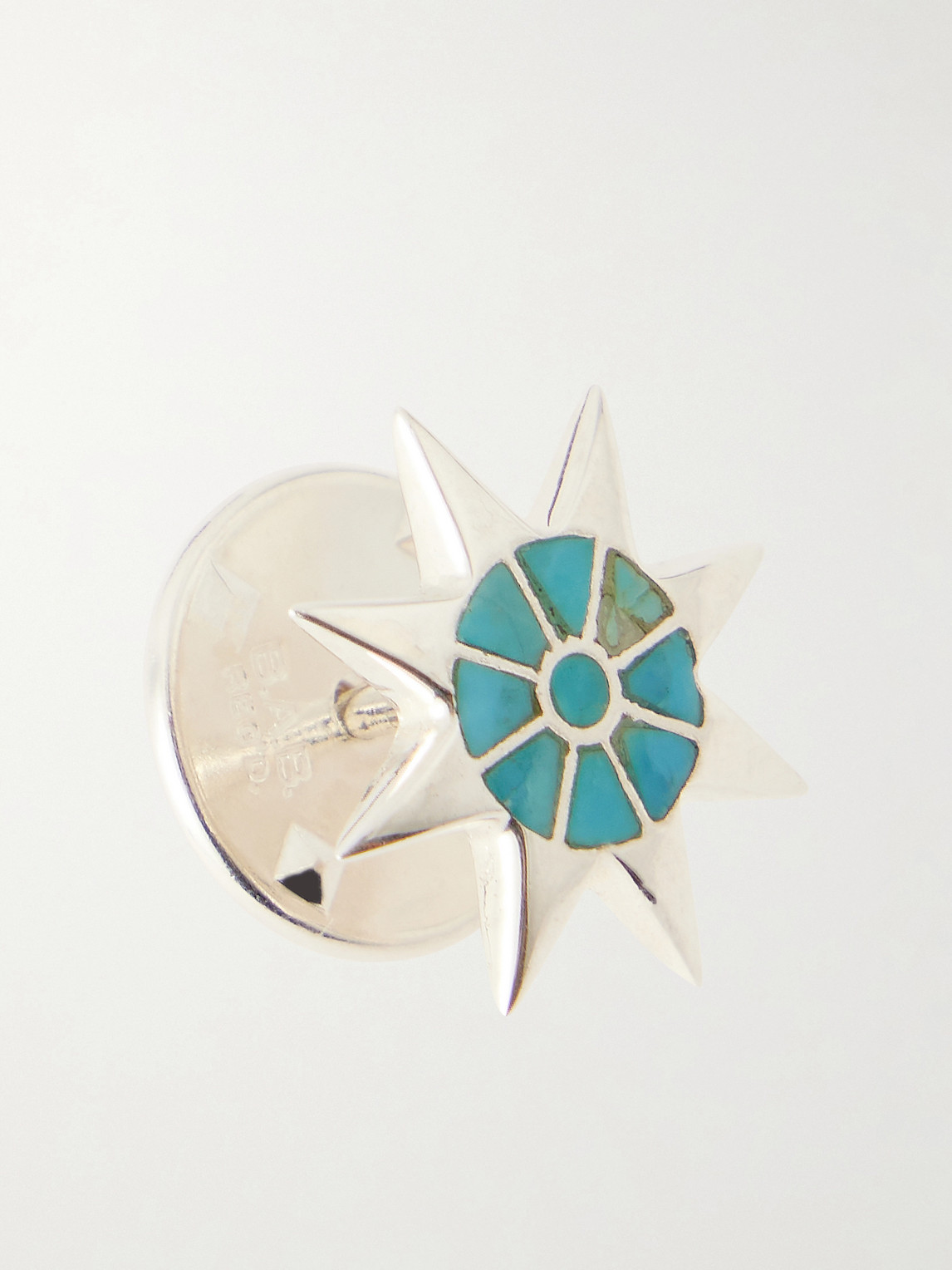  Peyote Bird - Starburst Silver Turquoise Pin - Men - Blue 
