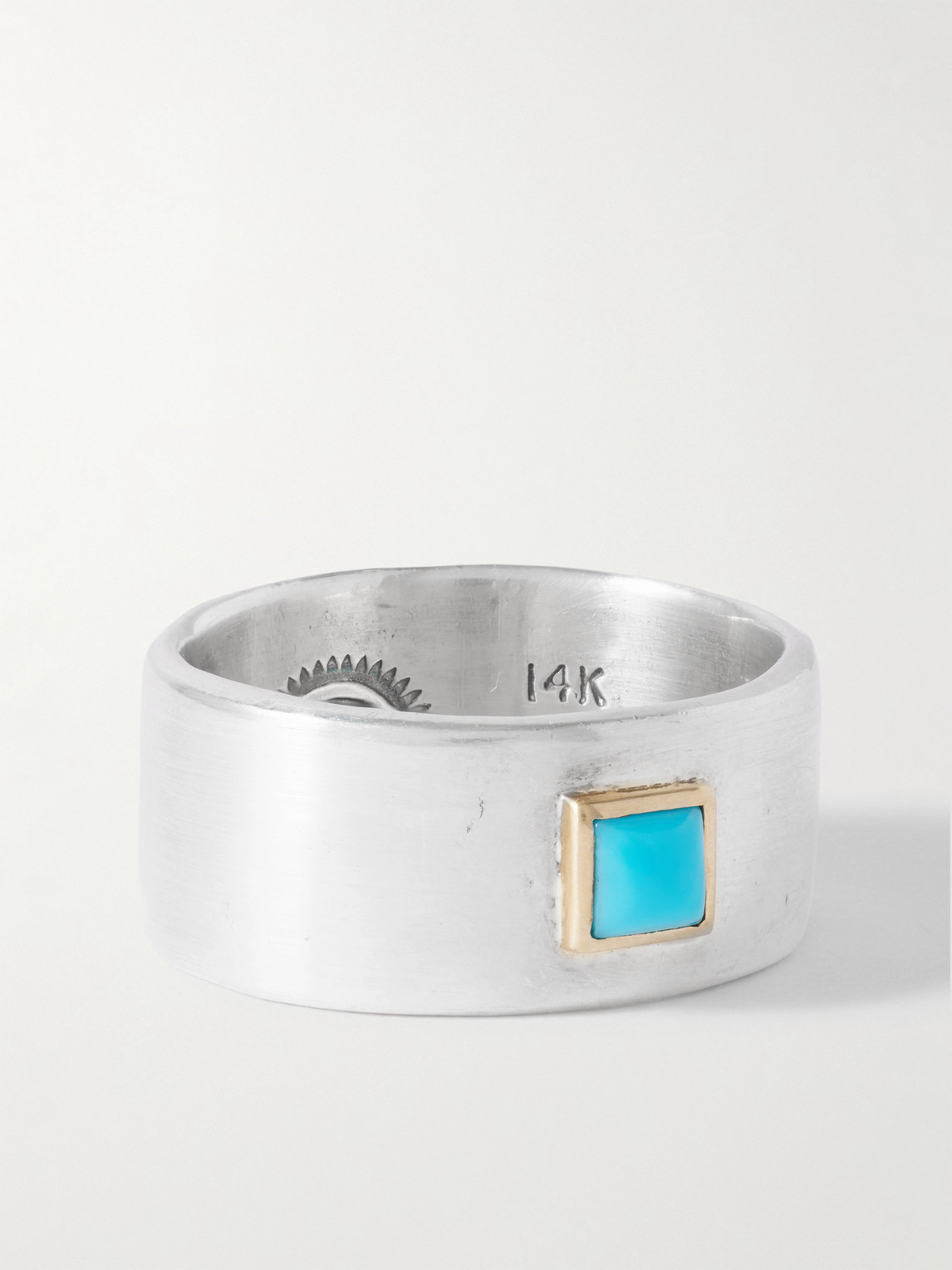 Peyote Bird Azul Sterling Silver, 14-karat Gold And Turquoise Ring