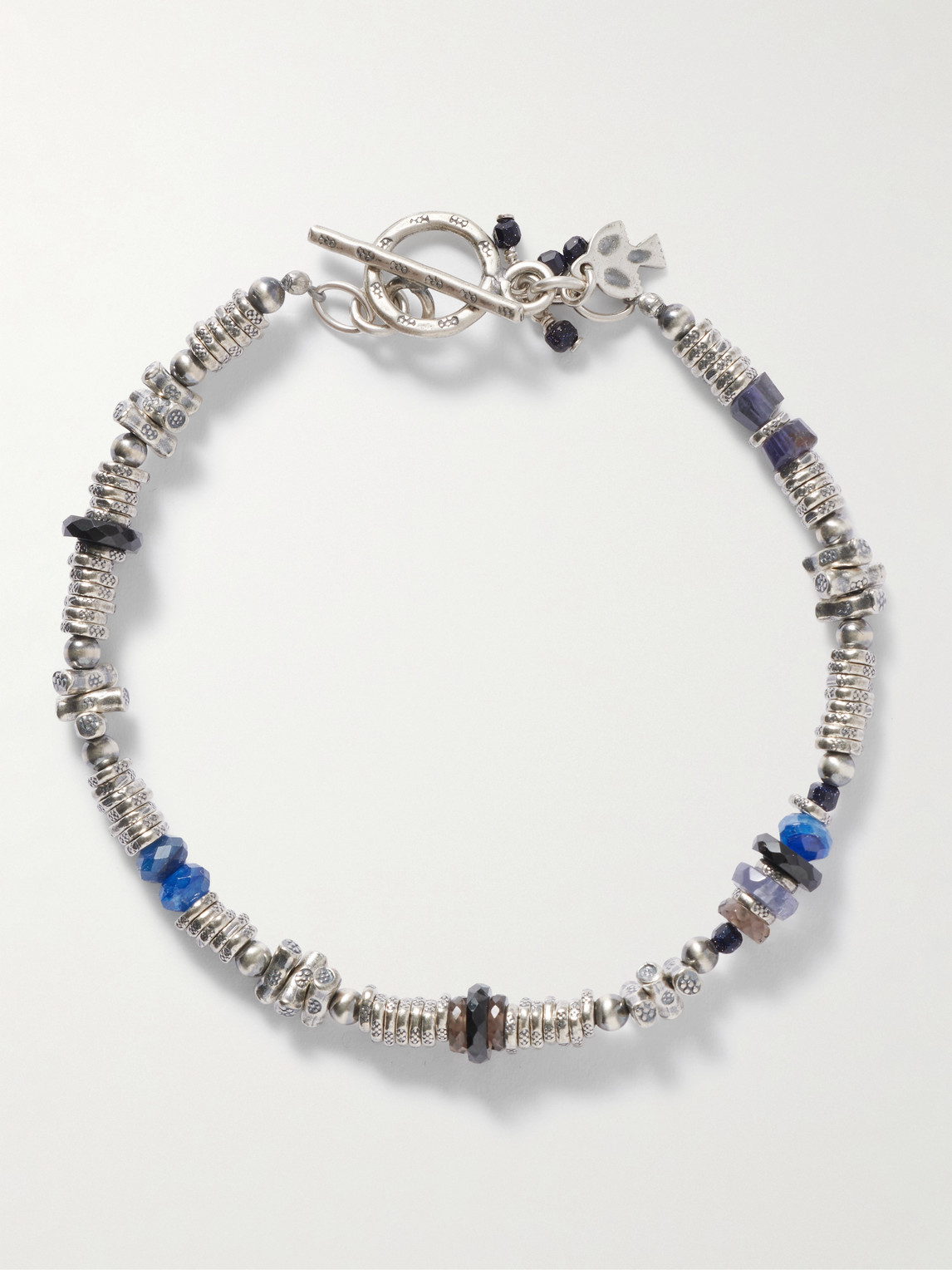 Peyote Bird Cendre Sterling Silver Multi-stone Beaded Bracelet