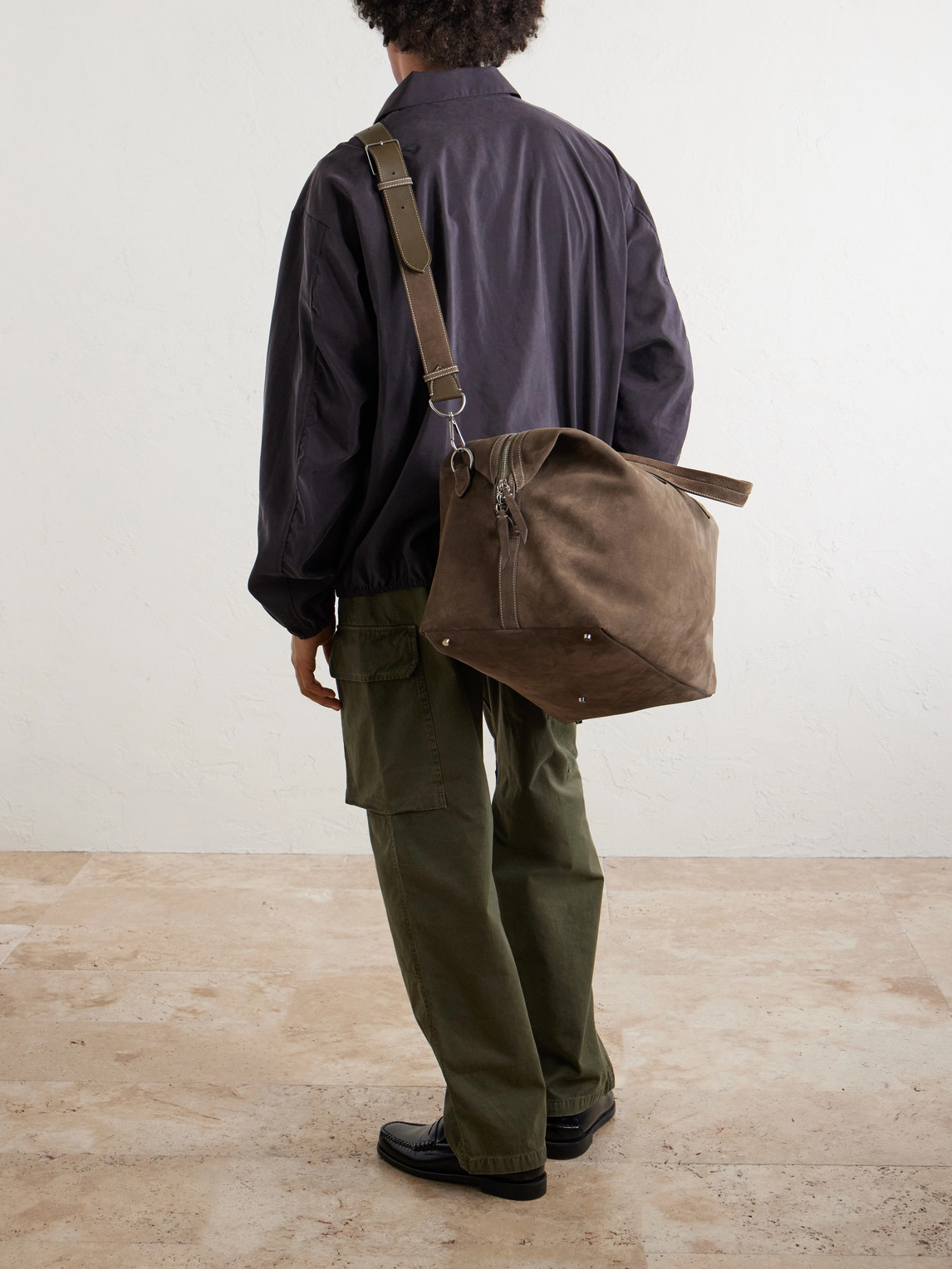  Métier - Nomad Suede Weekend Bag - Men - Brown 