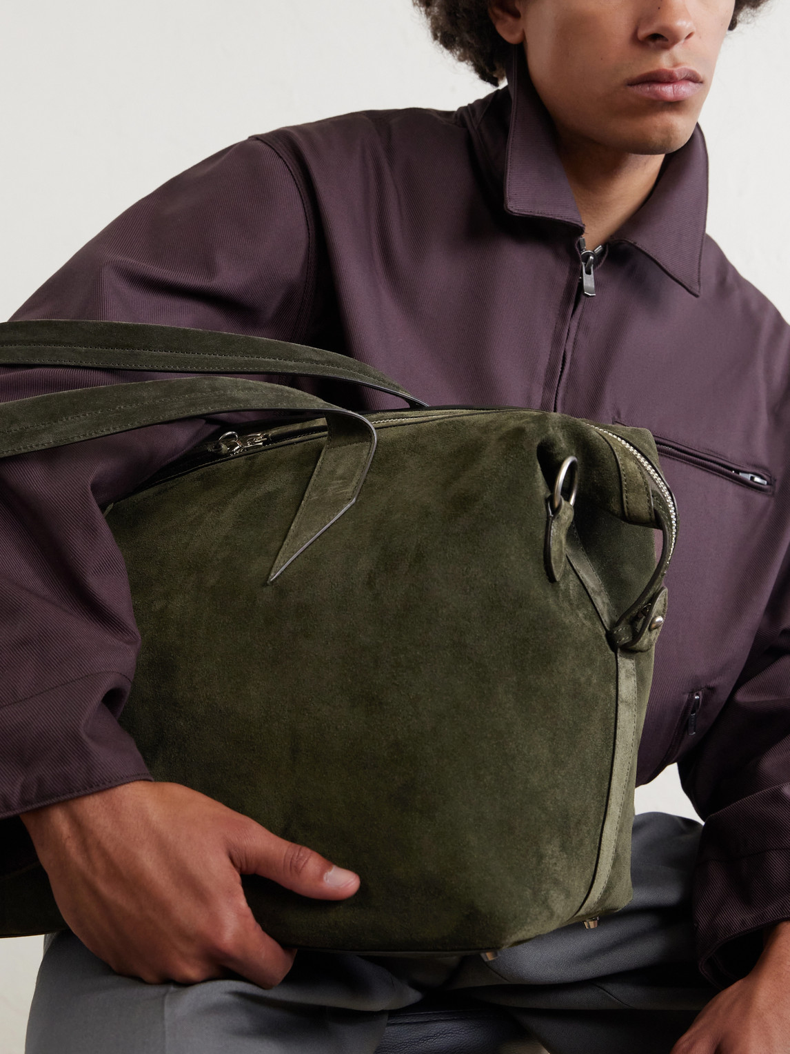  Métier - Nomad Suede Weekend Bag - Men - Green 