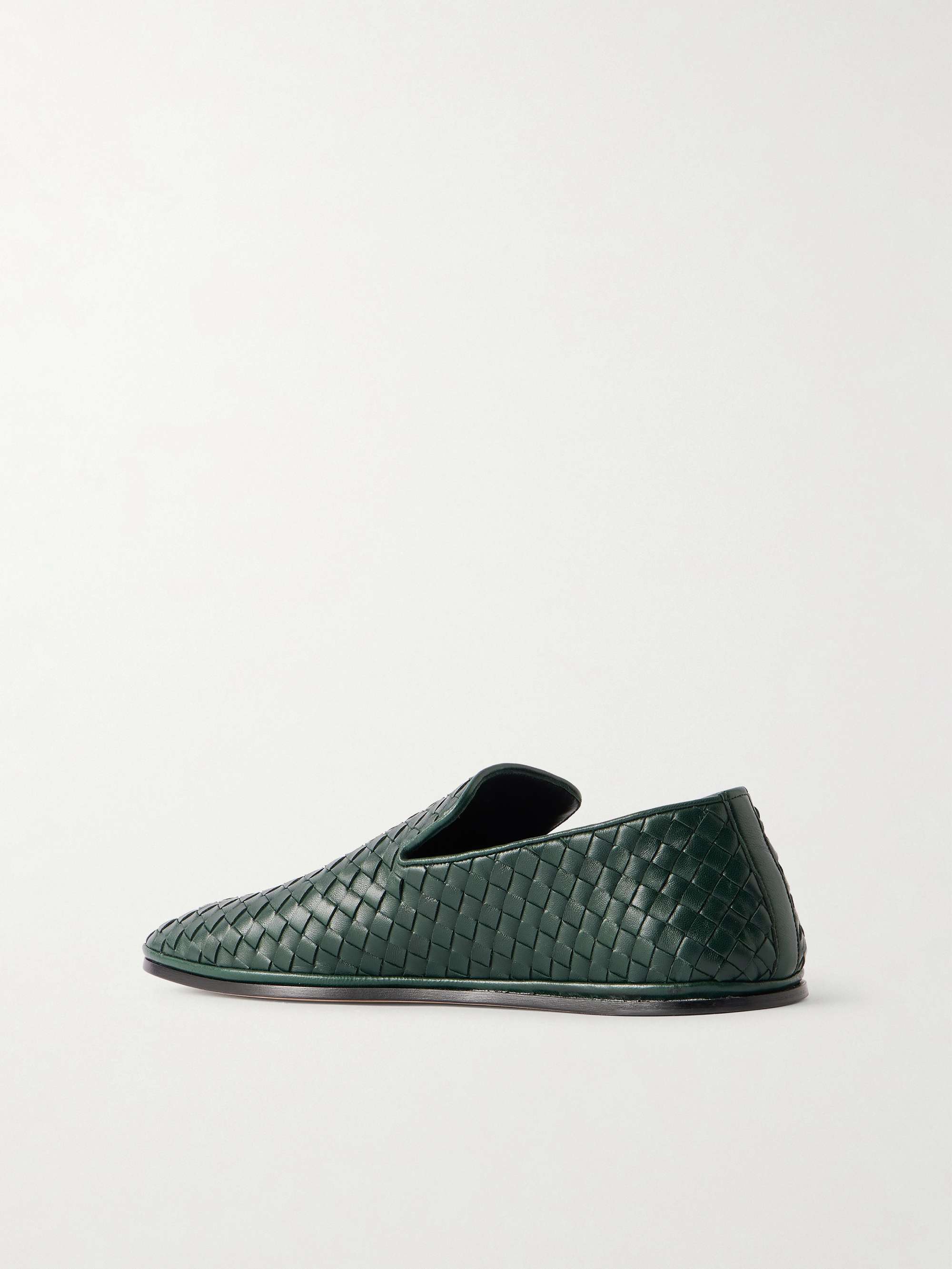 Brand New Men\'s Sophisticated  Intrecciato woven loafers Crafted by Bottega Ven BOTTEGA VENETA Sunday intrecciato metallic leather loafers  main image 4
