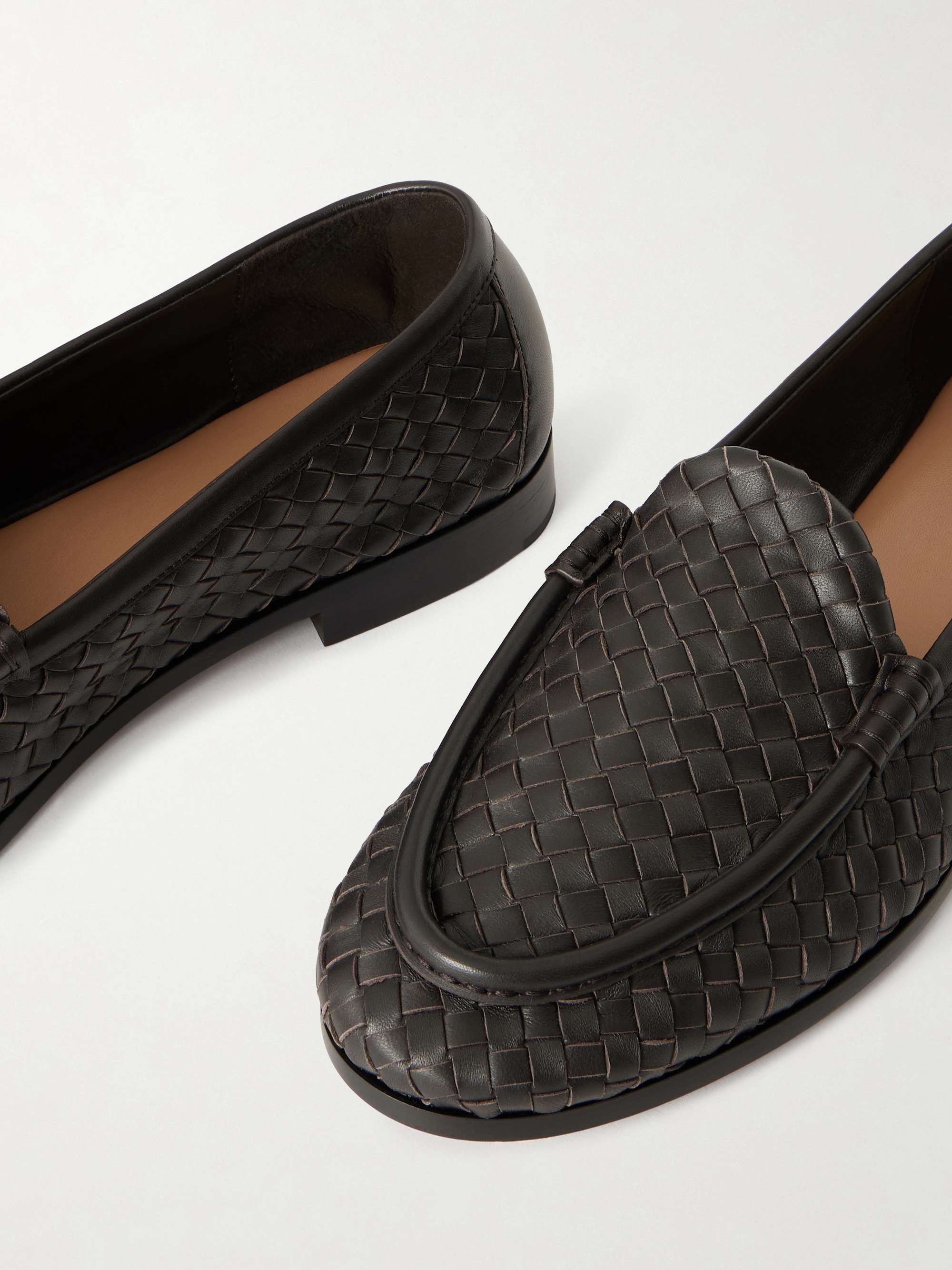 BOTTEGA VENETA Intrecciato Leather Loafers for Men | MR PORTER