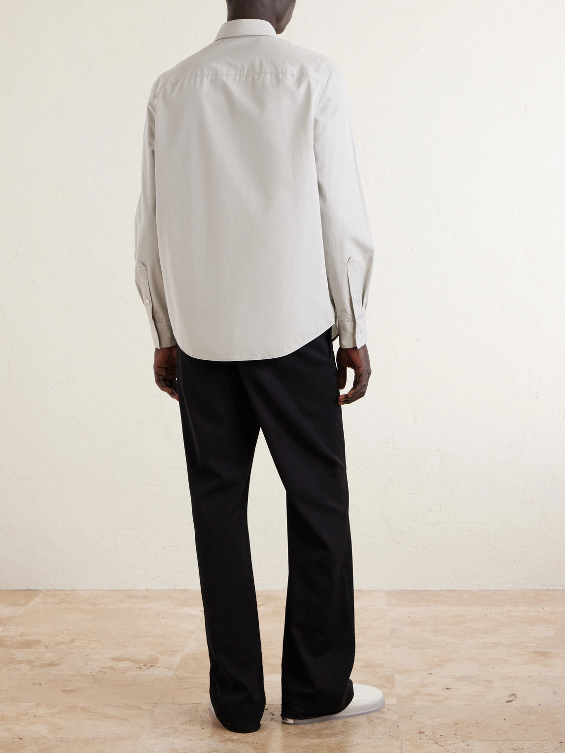 Classic-Collar Cotton-Poplin Shirt