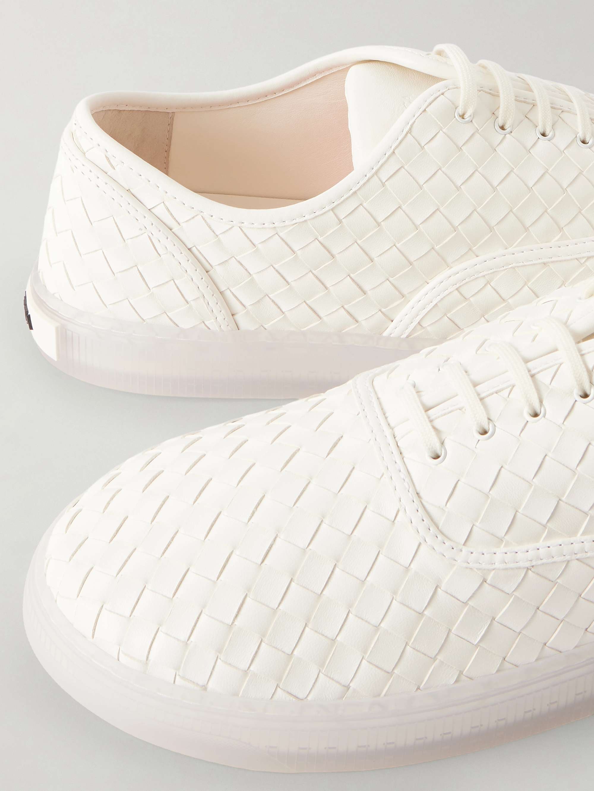 BOTTEGA VENETA Intrecciato Leather Sneakers for Men | MR PORTER