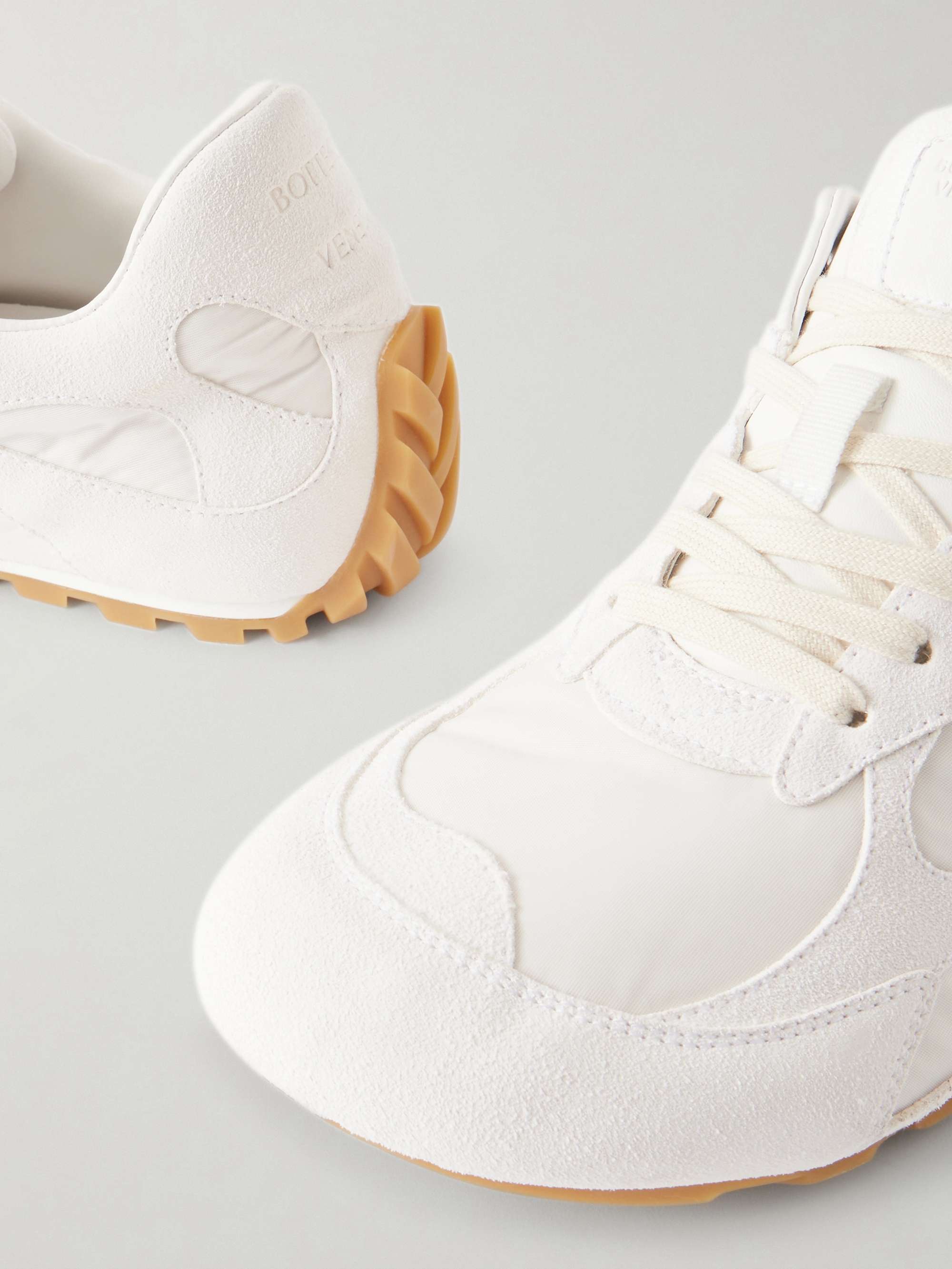 BOTTEGA VENETA Orbit Flash Suede and Leather-Trimmed Shell