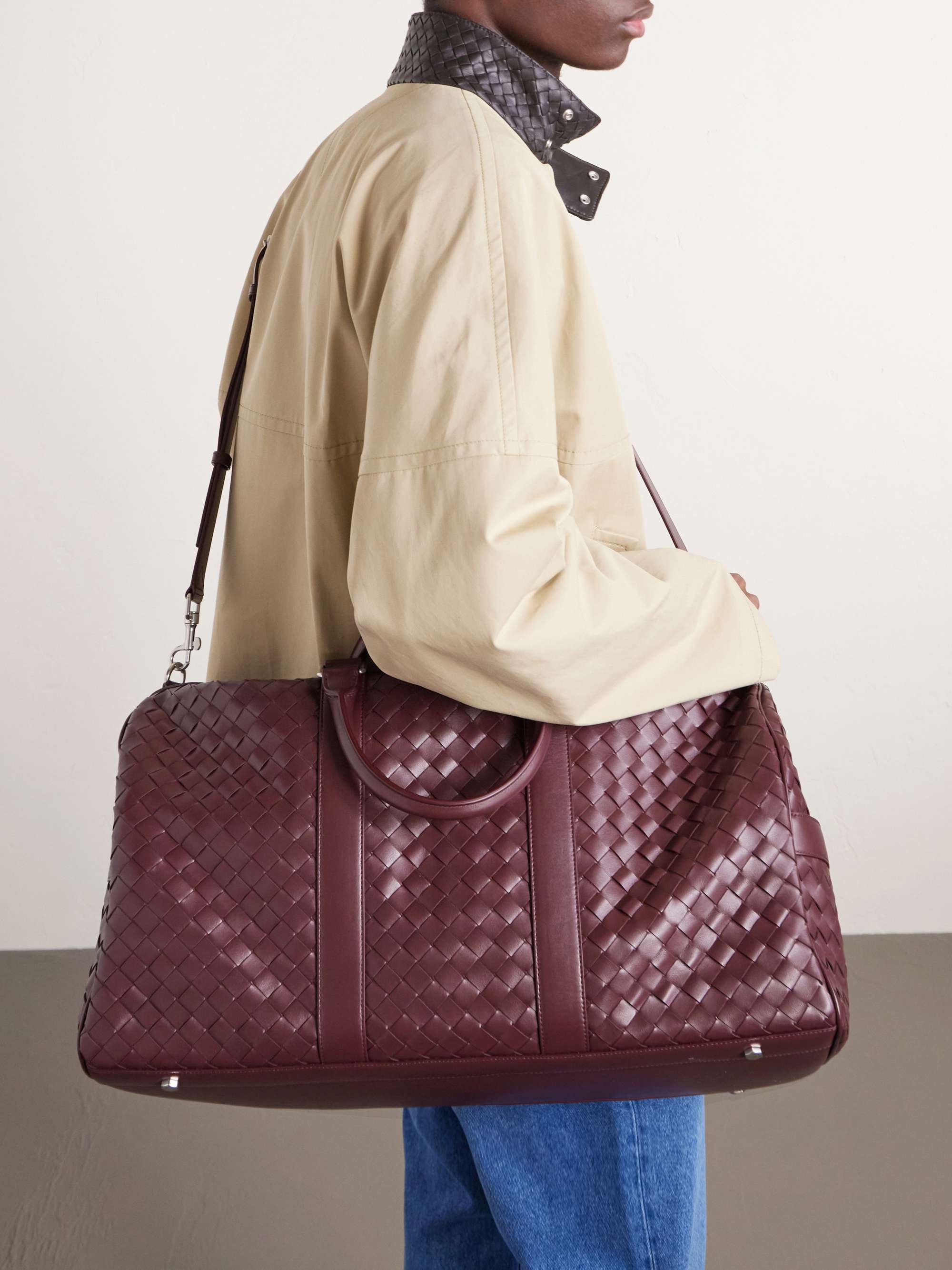 BOTTEGA VENETA Intrecciato Leather Weekend Bag for Men | MR PORTER