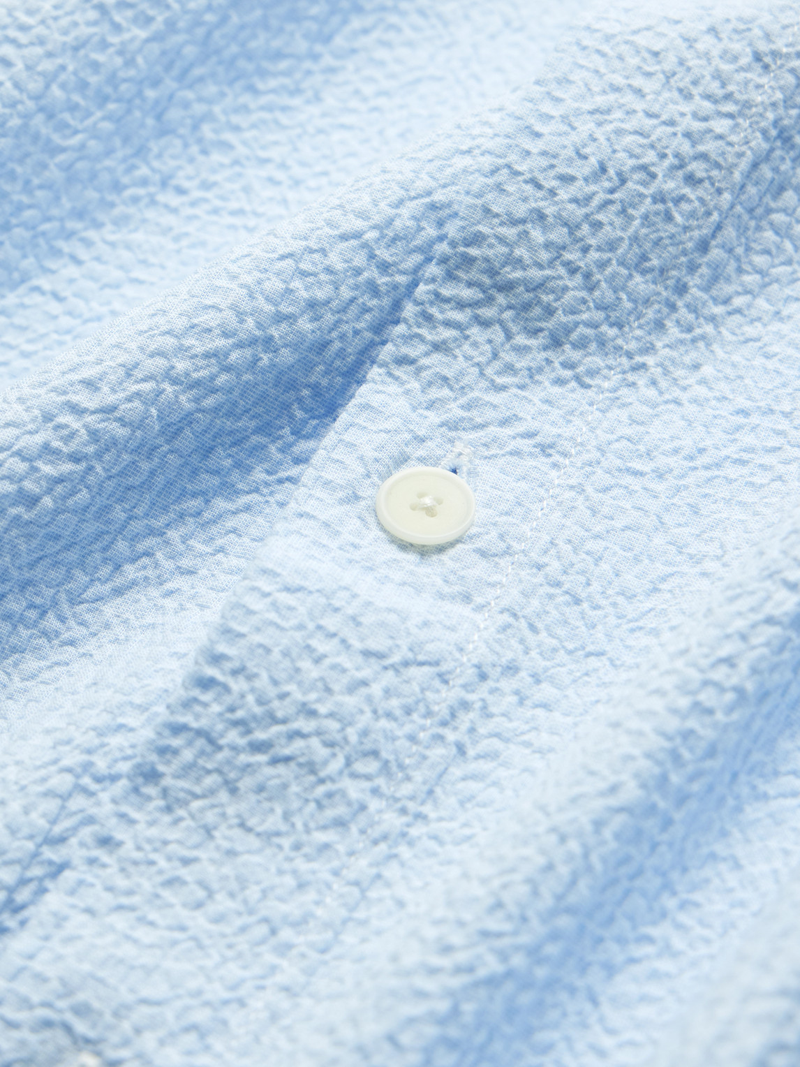  Folk - Textured Cotton-blend Shirt - Men - Blue - S 