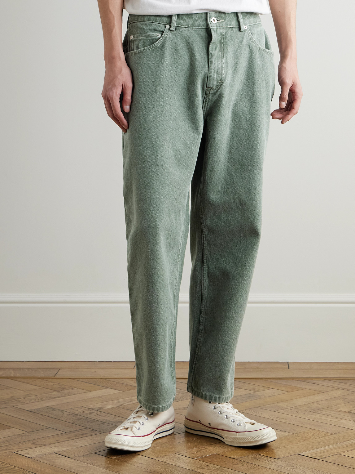  Folk - Barrel-leg Jeans - Men - Green - Uk/us 28 