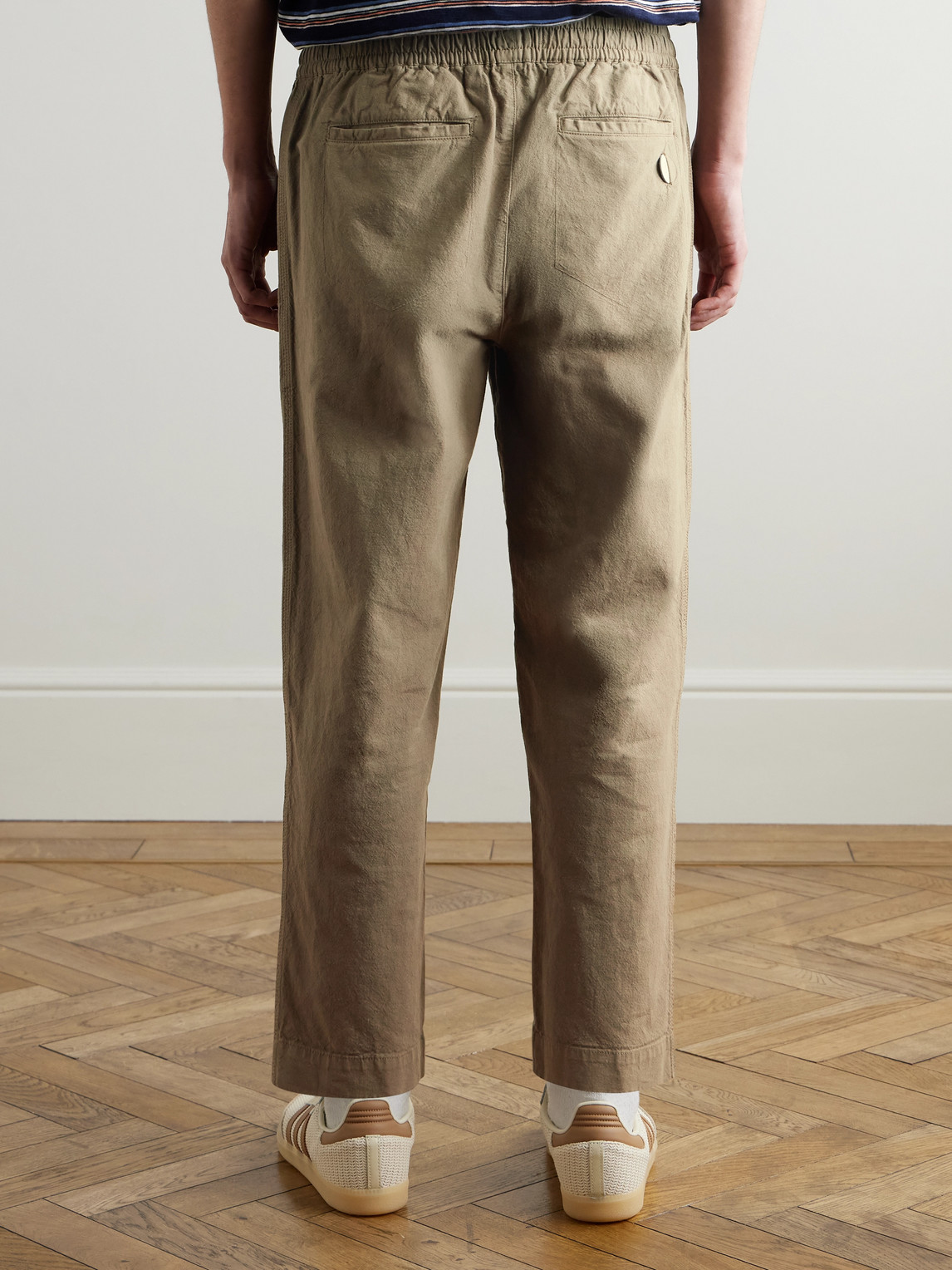  Folk - Drawcord Assembly Straight-leg Linen And Cotton-blend Canvas Trousers - Men - Neutrals - Uk/us 28 