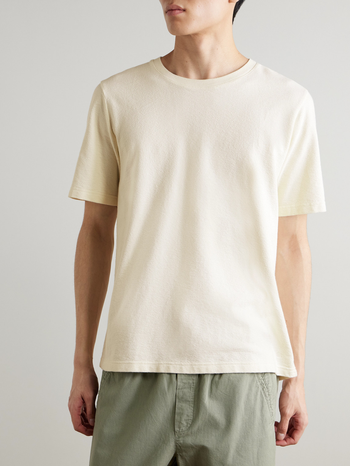  Folk - Textured Cotton T-shirt - Men - Neutrals - S 
