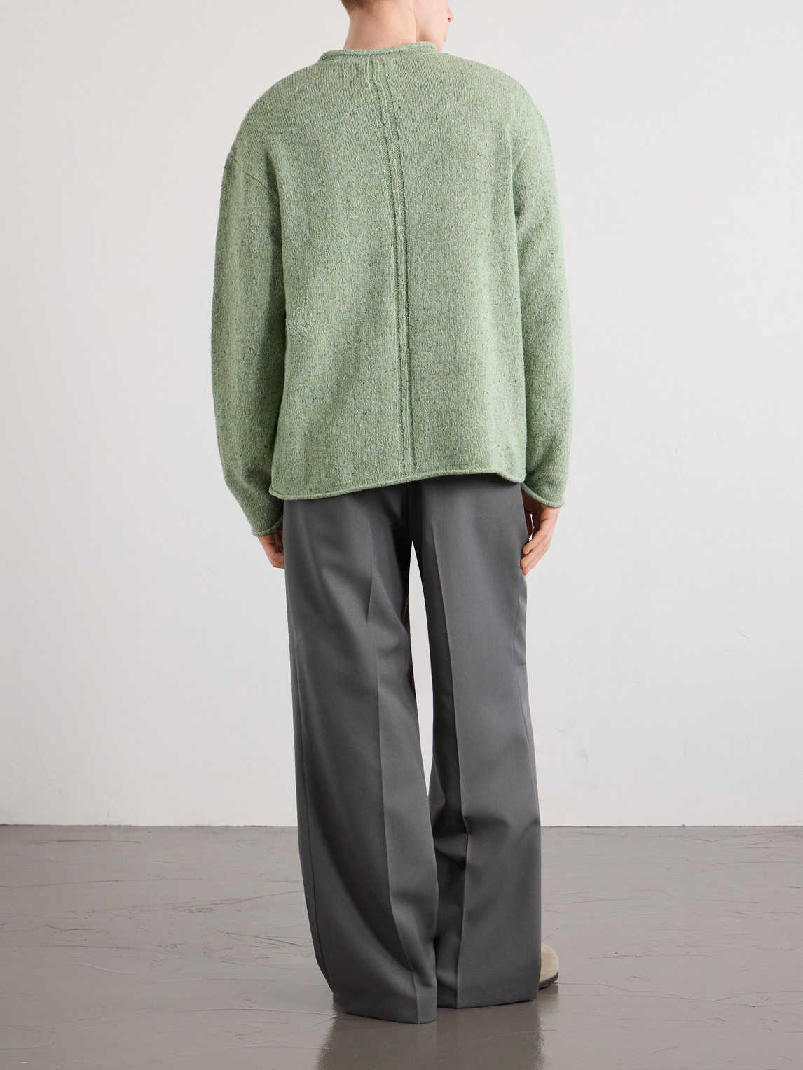  Folk - Slouch Knitted Sweater - Men - Green - S 