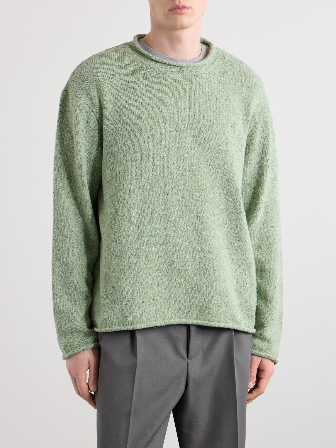  Folk - Slouch Knitted Sweater - Men - Green - S 