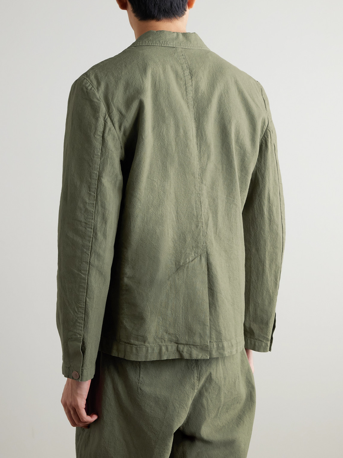  Folk - Lunar Linen And Cotton-blend Suit Jacket - Men - Green - S 