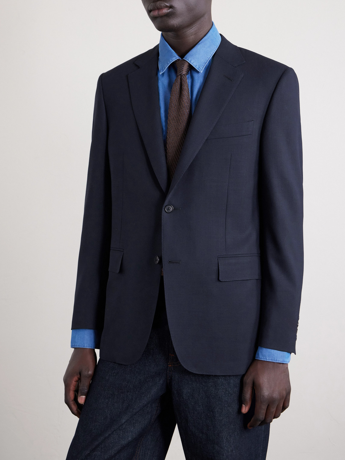  Canali - Wool Suit Jacket - Men - Blue - It 48 