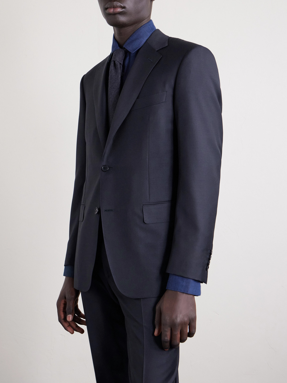  Canali - Wool-twill Suit - Men - Blue - It 46 
