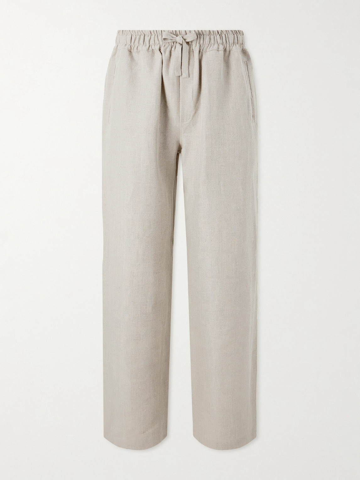Saman Amel Straight-leg Linen Trousers In Neutral