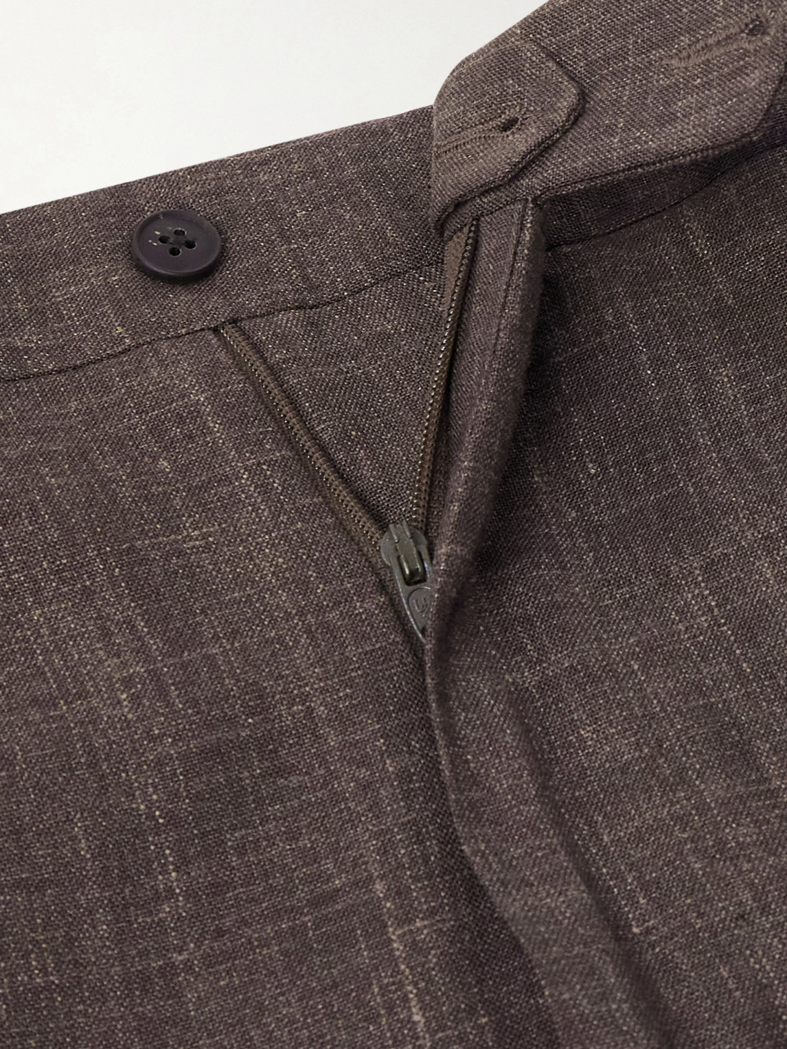 Amie Straight-Leg Wool, Silk And Linen-Blend Suit Trousers