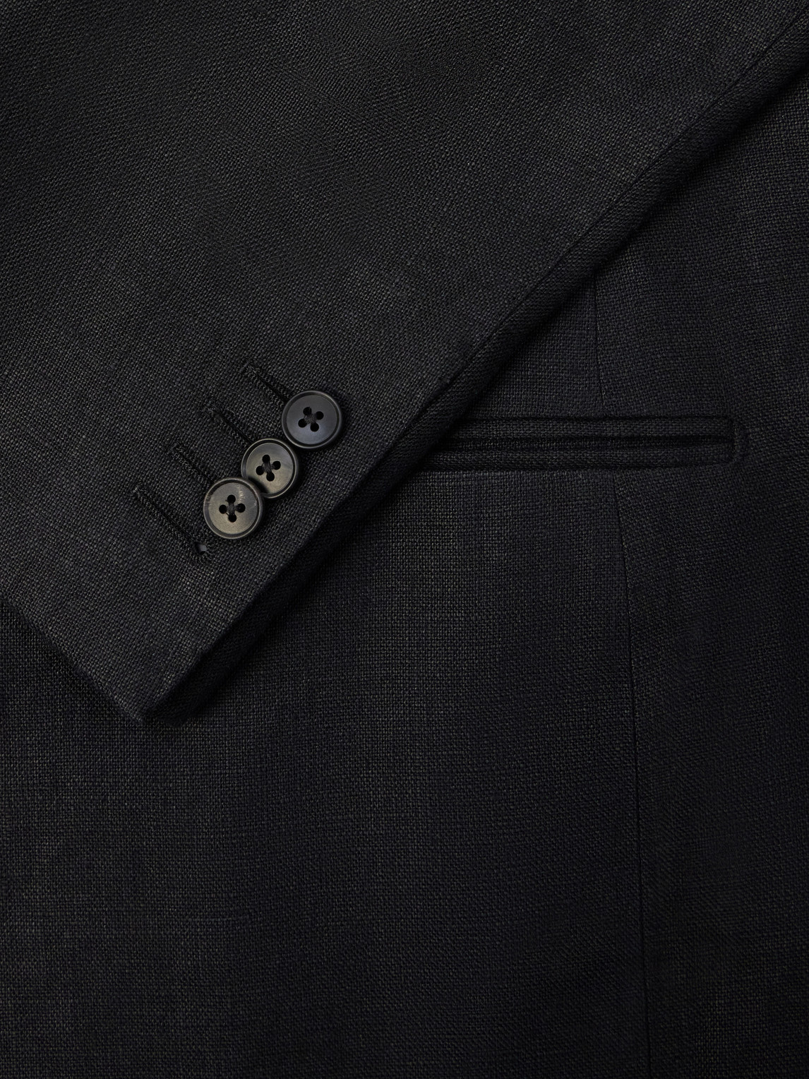 Linen Double-Breasted Suit Jacket