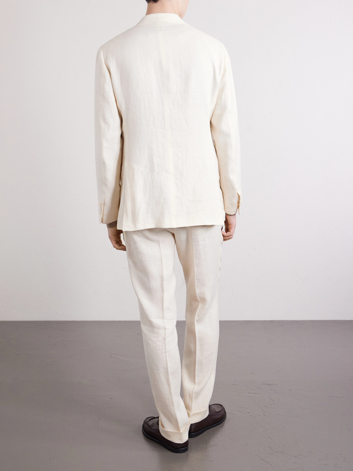  Saman Amel - Linen Suit Jacket - Men - Neutrals - It 46 