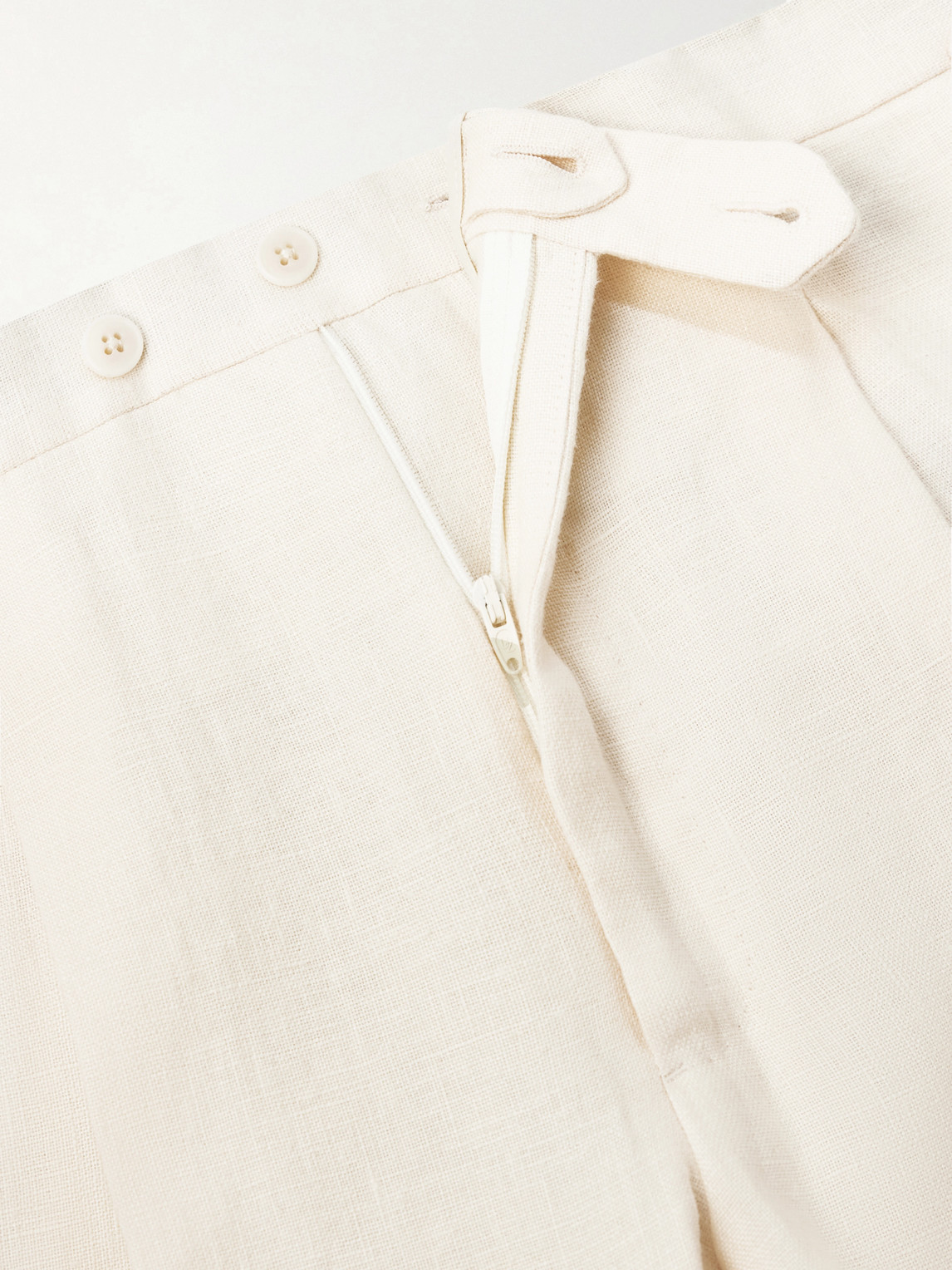 Amie Straight-Leg Wool, Silk And Linen-Blend Suit Trousers