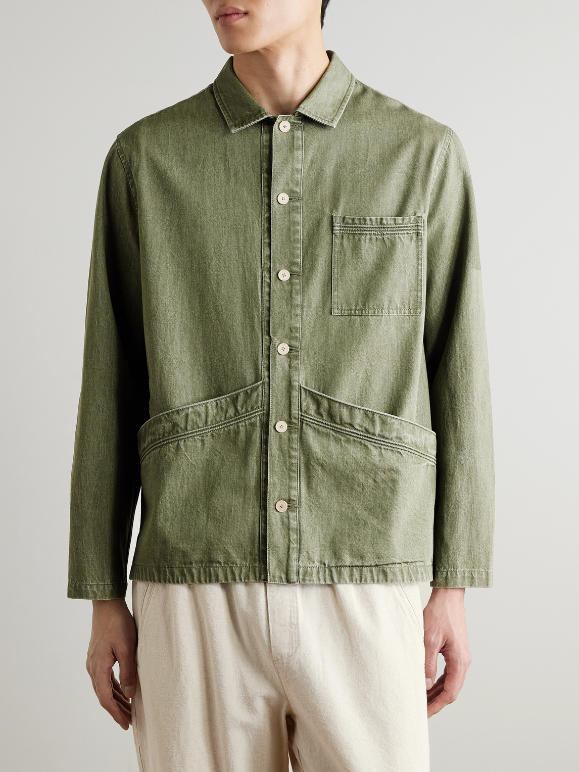  Folk - Meyer Cotton Overshirt - Men - Green - S 