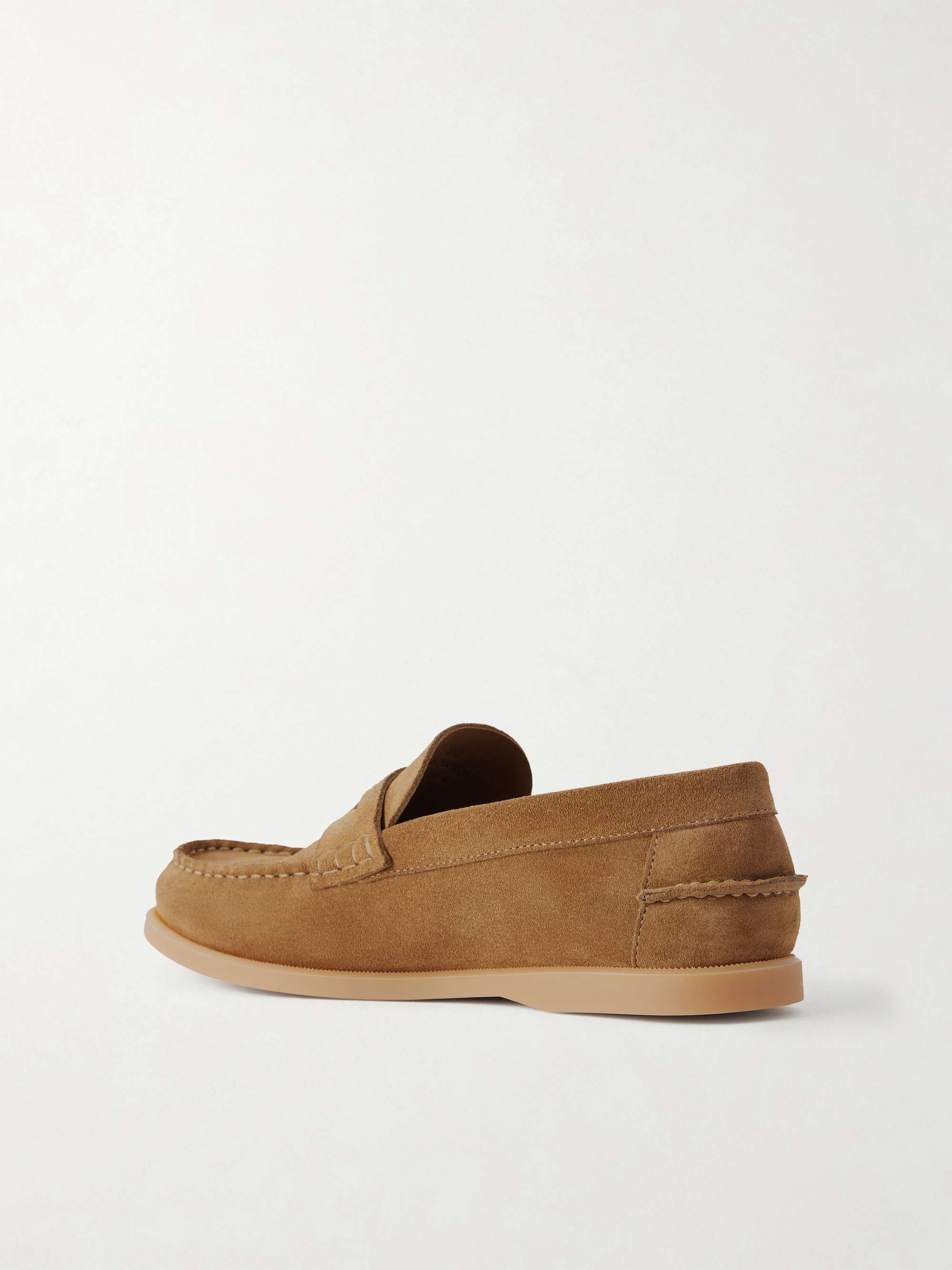 MR P. Leo Suede Penny Loafer Ecru Men’s Mr Porter  Shoes Size UK 11 / 12 US MR P. Leo Suede Penny Loafers for Men | MR PORTER main image 2
