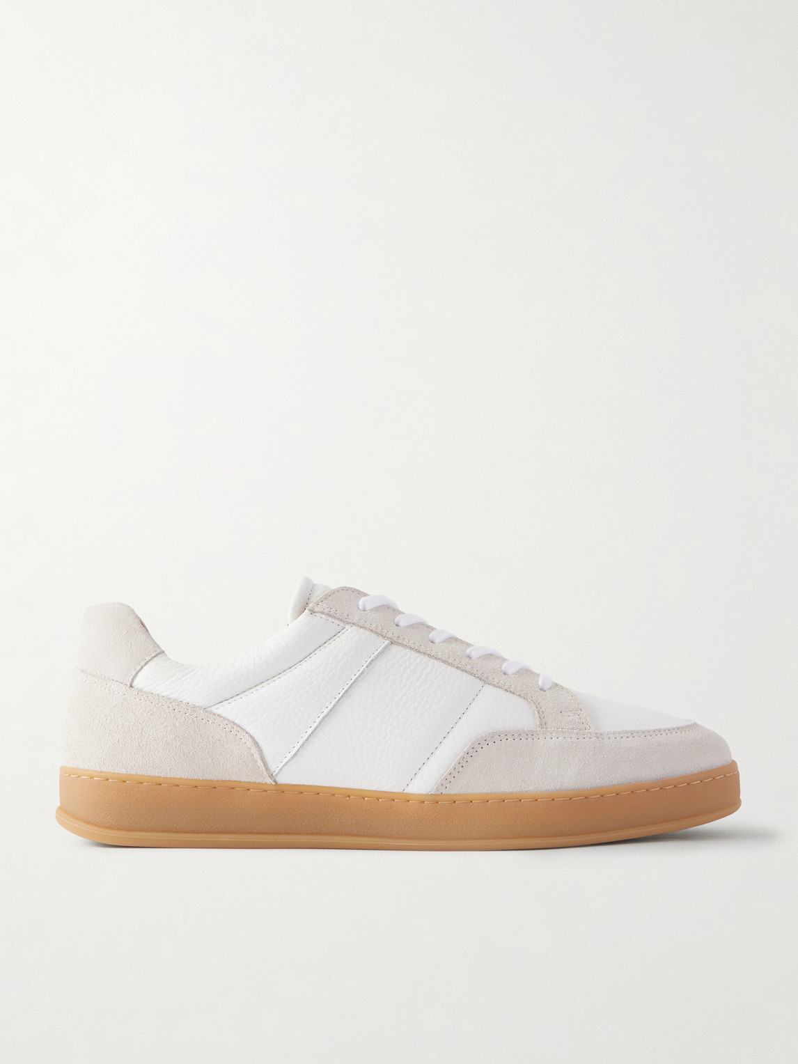 Mr P. – Colour-Block Suede and Leather Sneakers