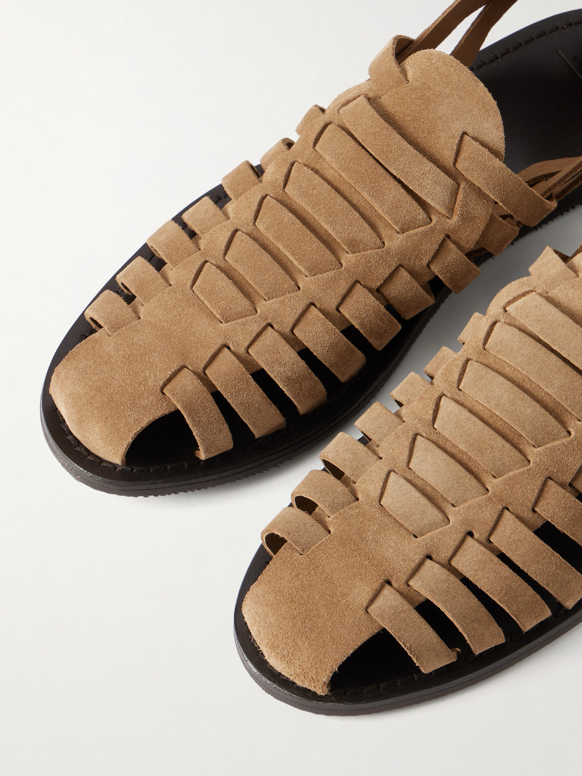  Mr P. - Suede Huarache Sandals - Men - Brown - Uk 7.5 