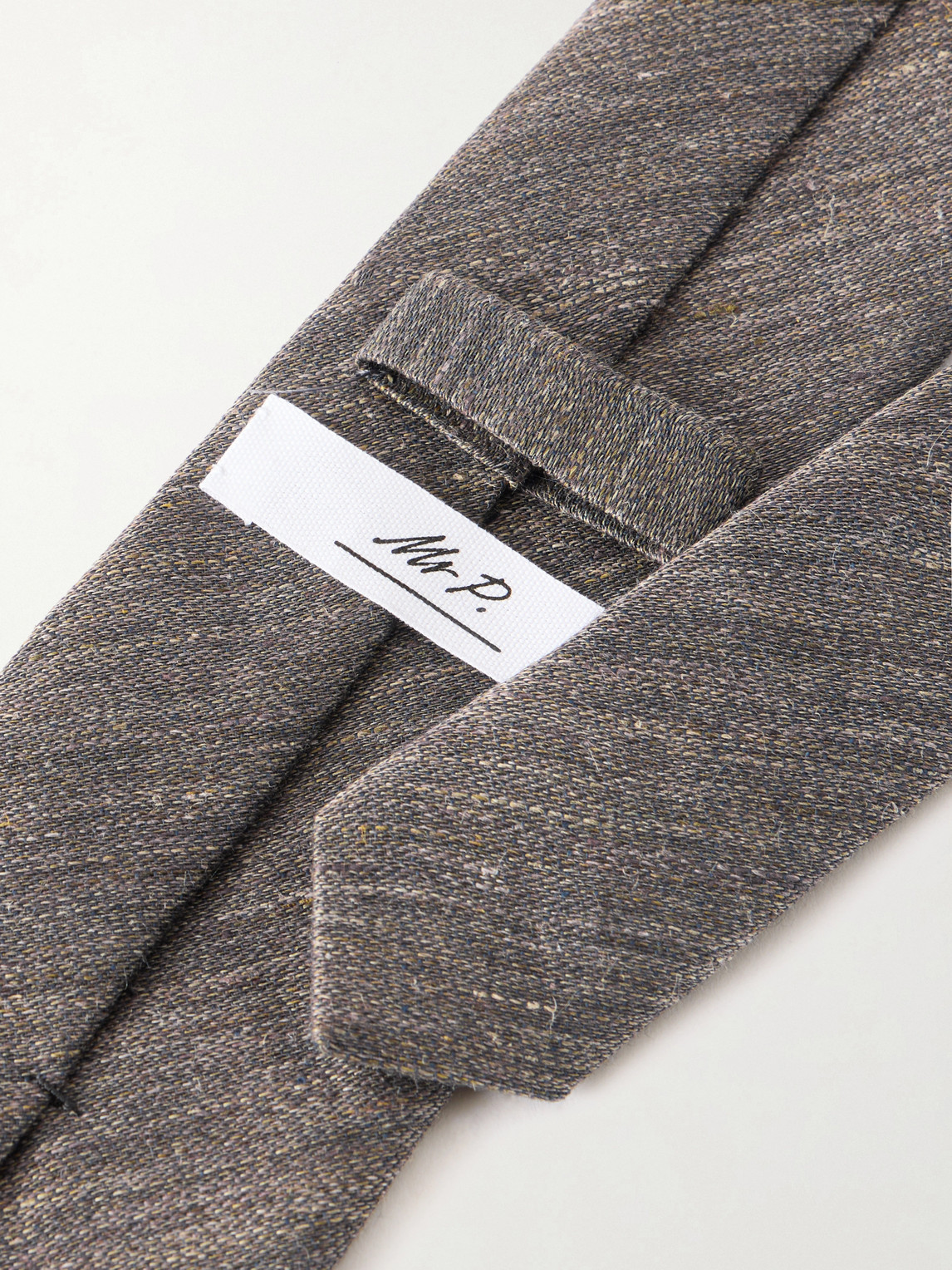  Mr P. - 8cm Linen And Silk-blend Tie - Men - Green 