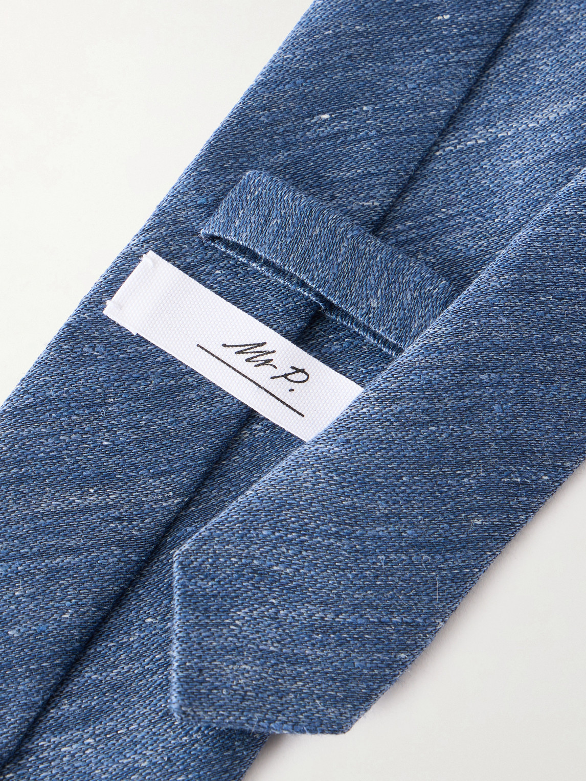  Mr P. - 8cm Linen And Silk-blend Tie - Men - Blue 