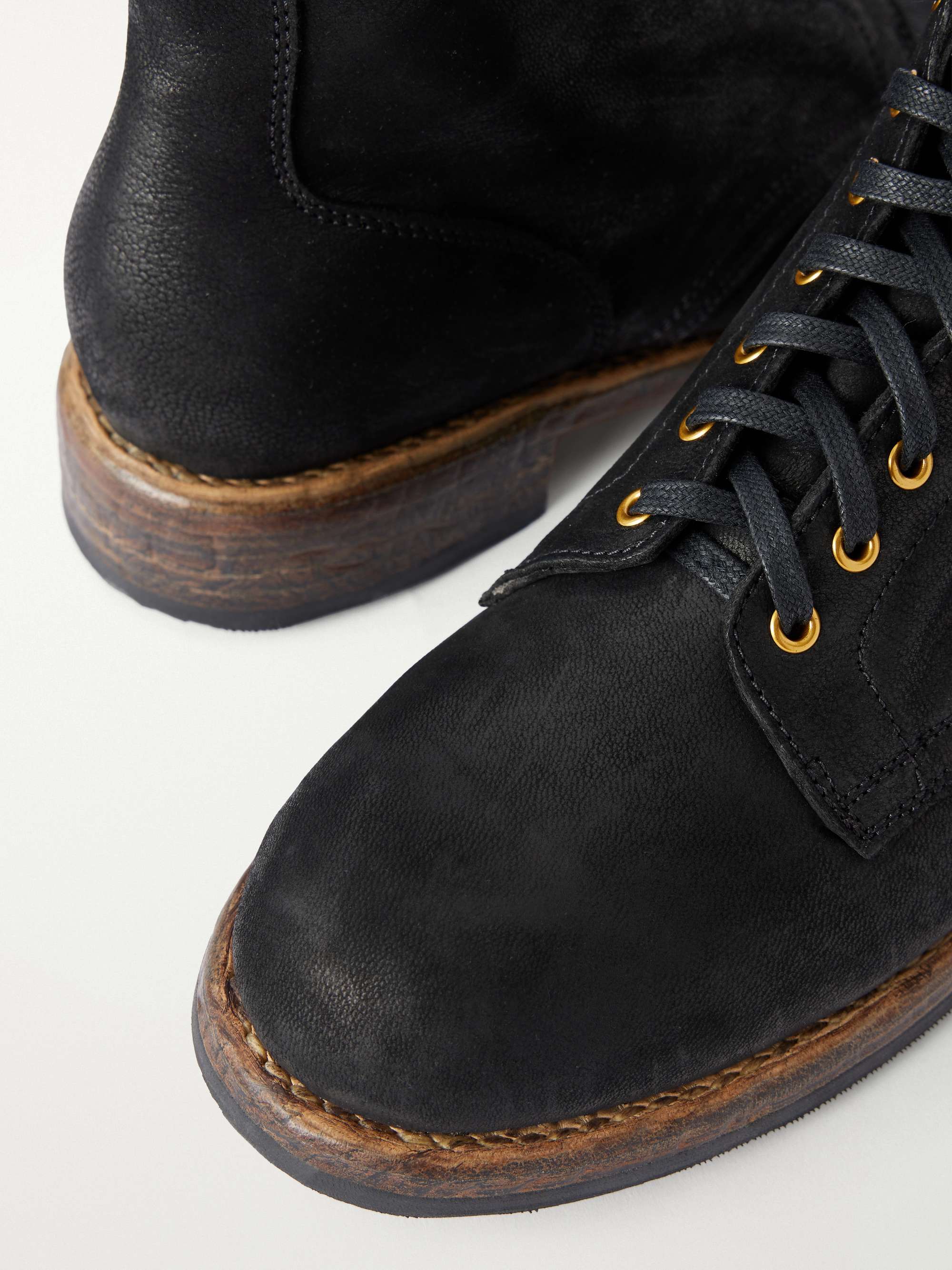 VISVIM Brigadier Hi-Folk Leather Lace-Up Boots for Men | MR PORTER US